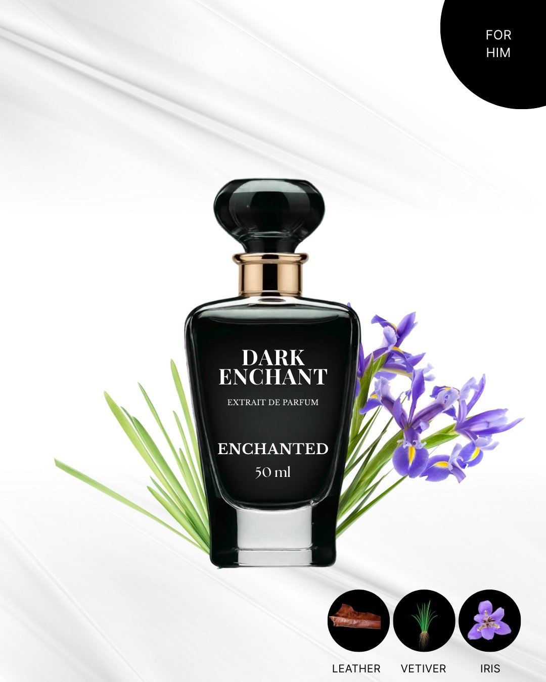 Enchanted Dark Enchant For Him | Bold Collection | Leather-Woody | 50ml Extrait de Parfum