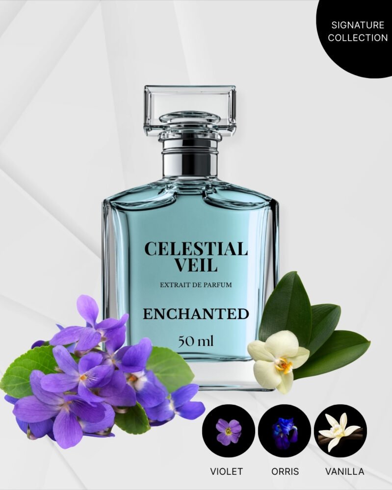 Enchanted Celestial Veil  Unisex | Signature Collection | Powdery Floral | 50ml Extrait de Parfum