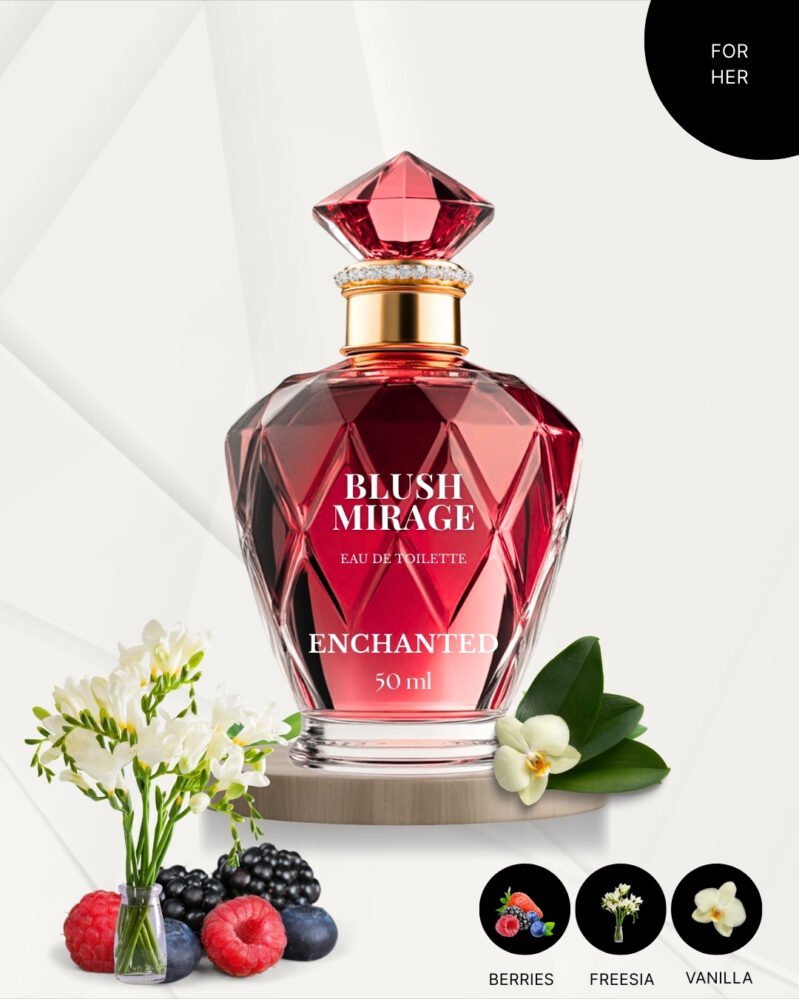 Enchanted Blush Mirage For Her | Romantic Collection | Fruity Floral | 50ml Eau de Toilette